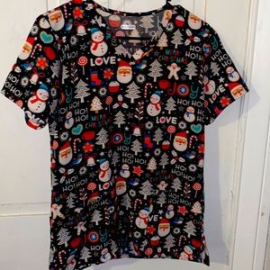 Xmas Scrub top